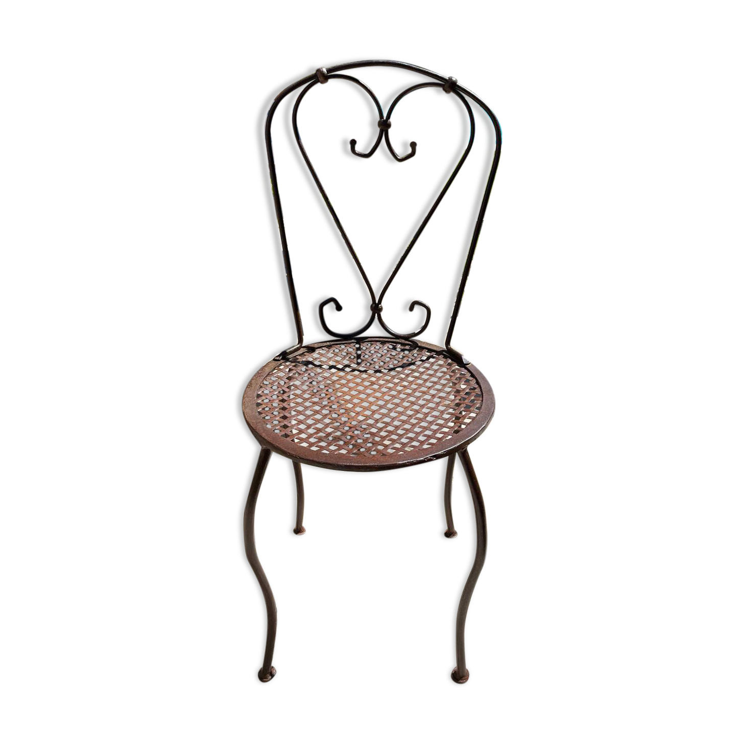 Handcrafted wrought iron garden chair