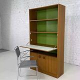 Bookcase with integrated desk/bar, 60s-70s design