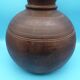Large carved wooden pot / India