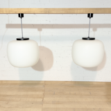 Pair of huge 1970 pendant lights