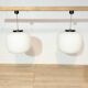 Pair of huge 1970 pendant lights