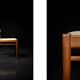 Chaises en teck et tissu beige danois modernes du milieu du siècle, ensemble de 4