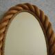 old rope mirror Audoux Minet vintage design 1950s old mirror 50s