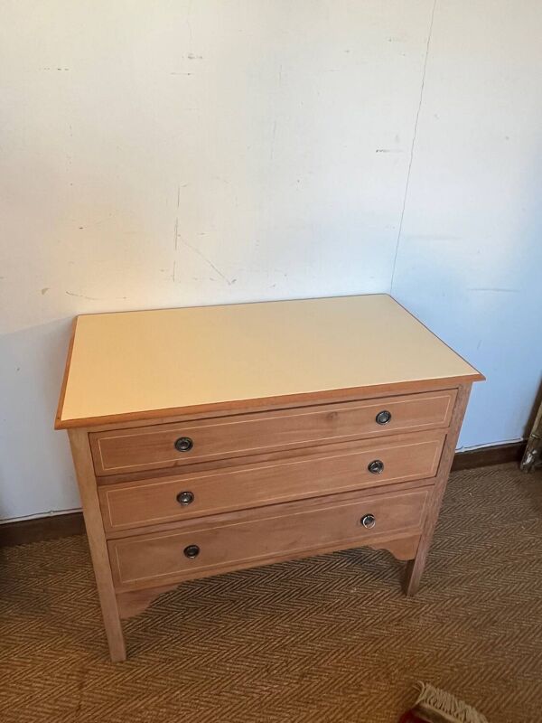 Commode en merisier vintage style Louis XVI