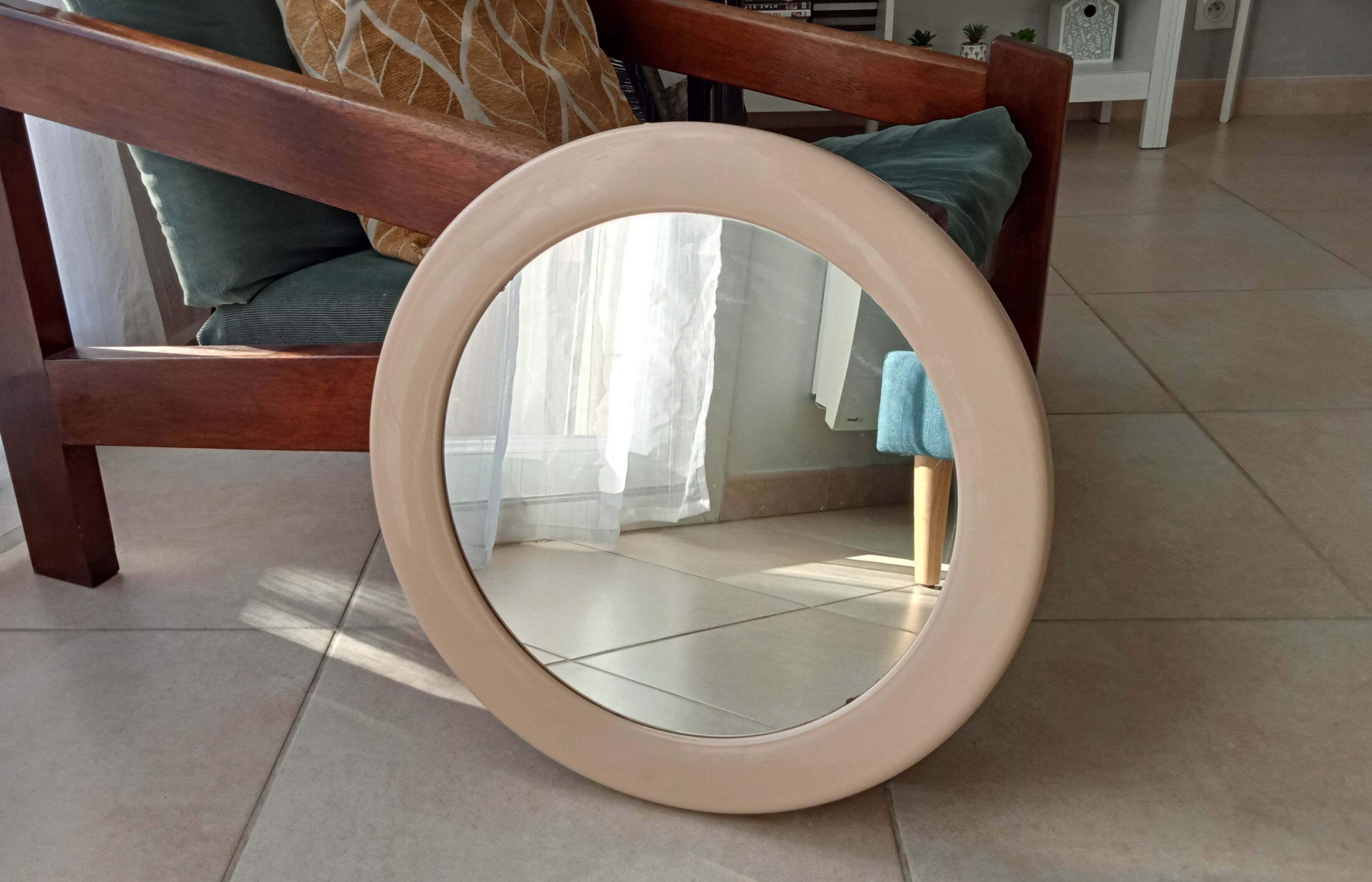 Vintage round mirror 45cm
