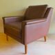 Danish mid century lounge chair in leather, 1960s