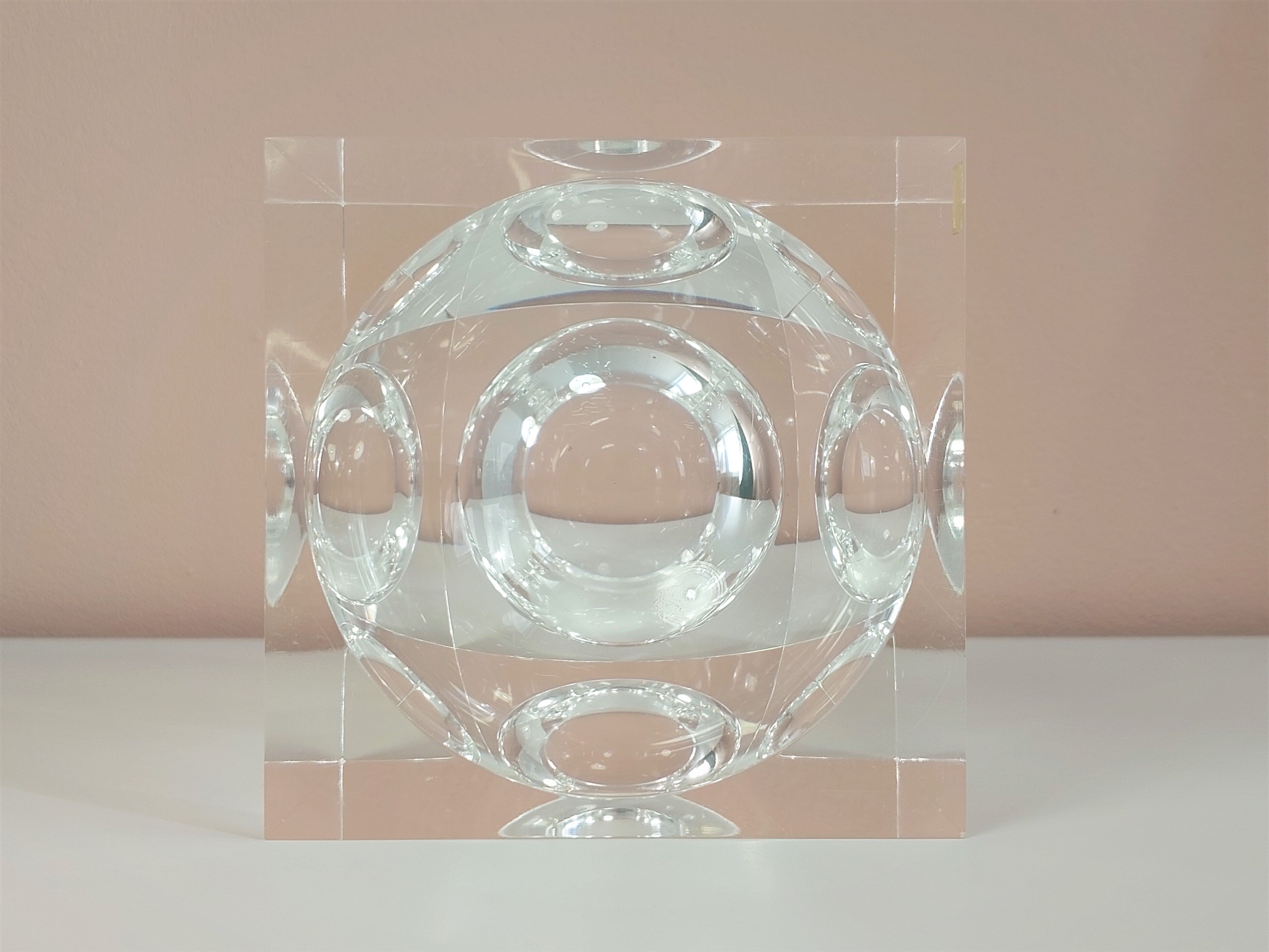 Acrylic Op-Art Sculpture by Team Guzzini 1970's.