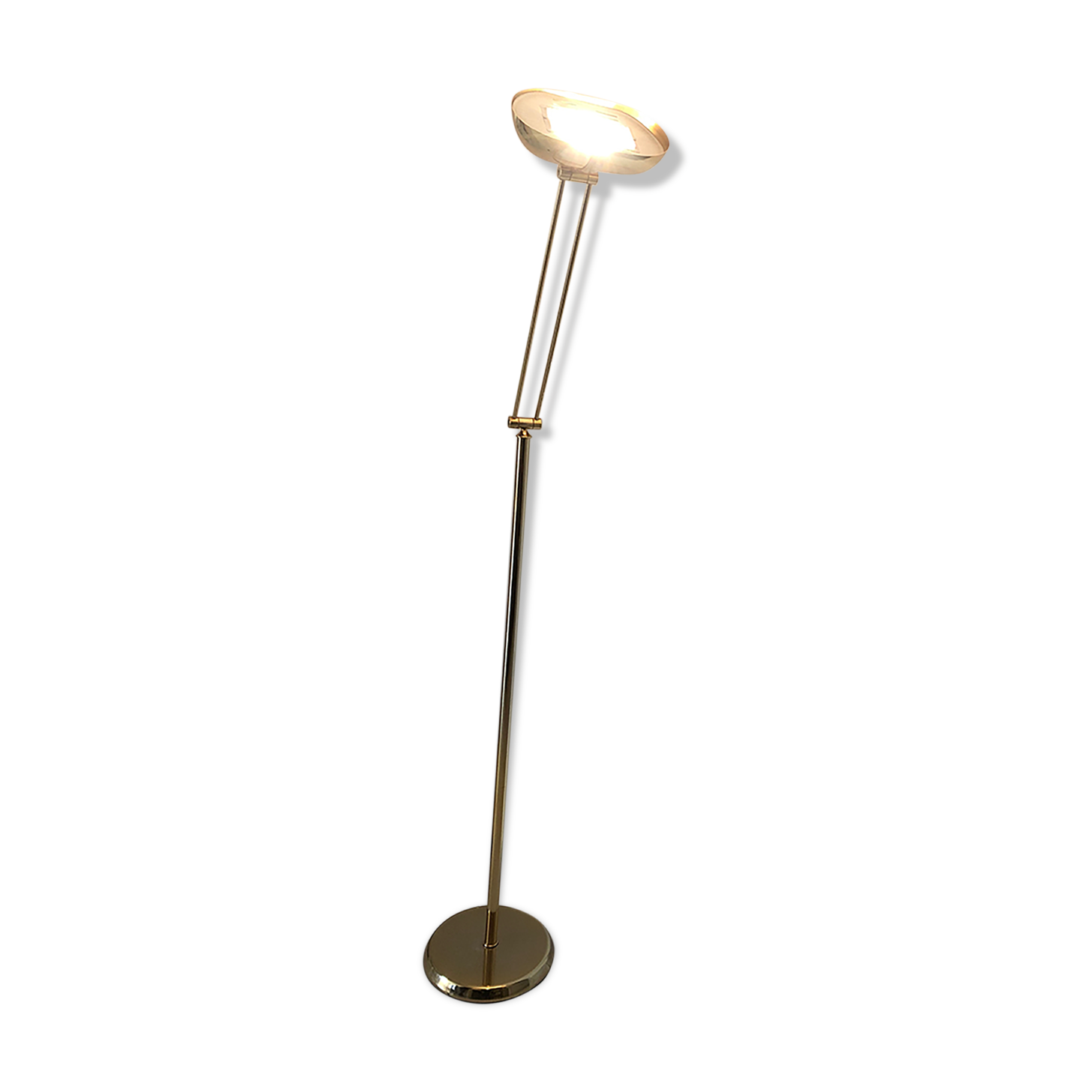 Lampadaire halogène doré vintage