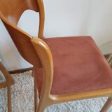 Suite of 4 chairs sleds Baumann, 1960s