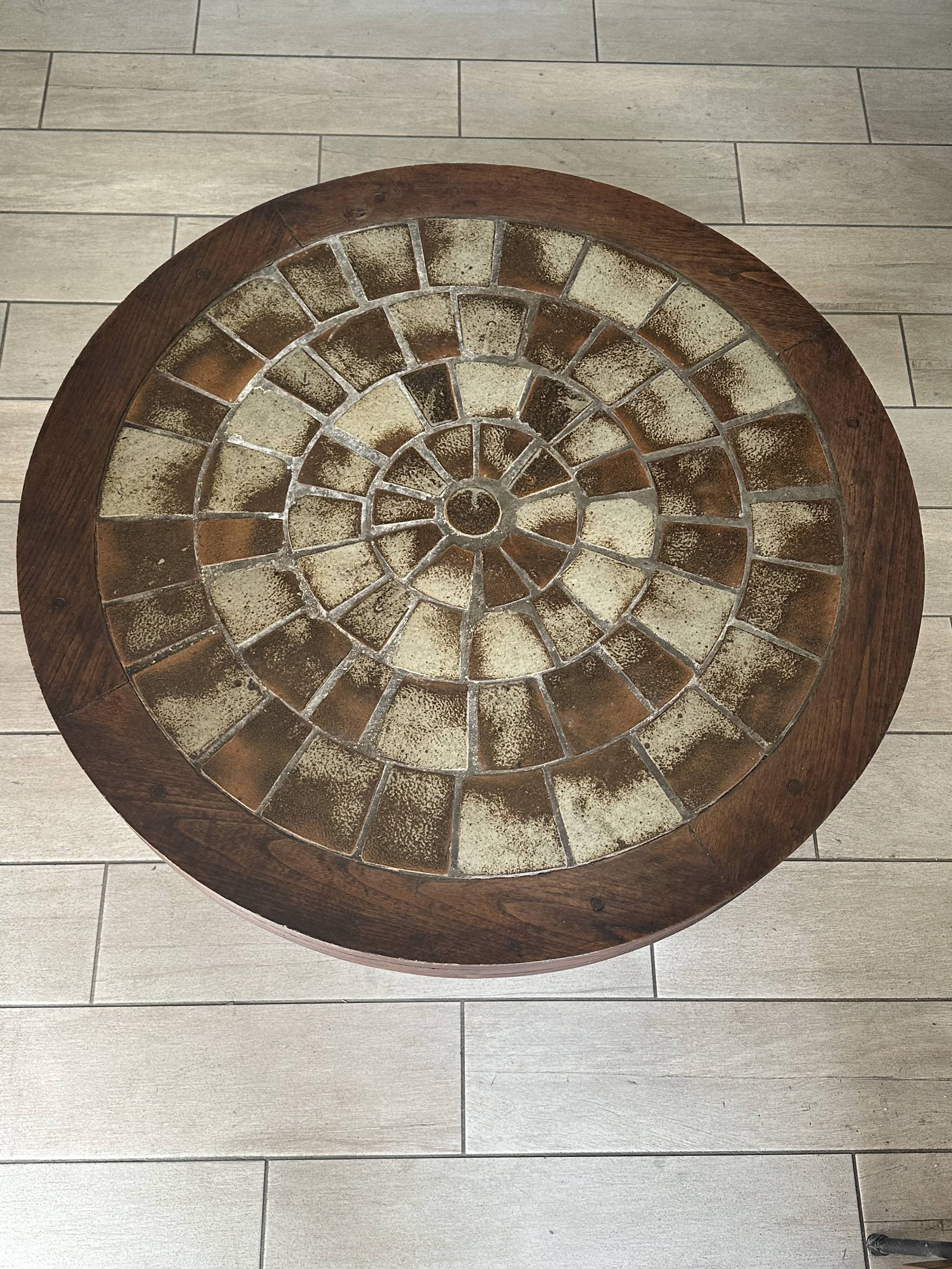 Ceramic coffee table vintage design 60s