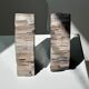 Black petrified wood bookend H17 L17 P6