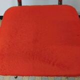 Lot de 4 anciennes chaises en tissus moumoute année 60 vintage