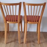 Pair of Baumann bistro chairs N°12 50s