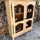 Refurbished solid wood display cabinet/sideboard