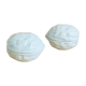 Pair of Limoges porcelain nut boxes
