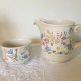 Vintage milk jug and sugar bowl set by Poole Pottery England 1980