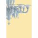 Mid-Century Modern Venetian Azure Style Murano Glass Chandelier With Leaves