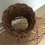Wicker rattan bust mannequin