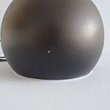 large industrial pendant lamp made of metal and chrome with black shrink lacquer, ball lamp 1960s