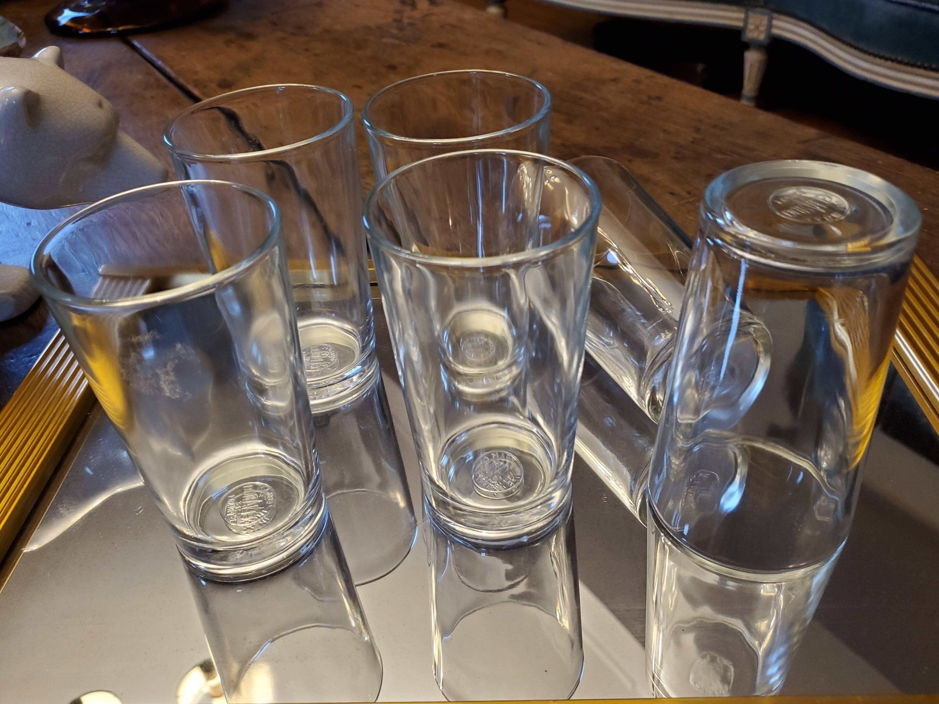 6 verres à eau Duralex