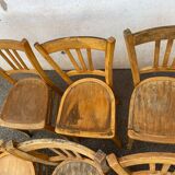 Set of 9 raw bistro chairs