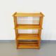 Bookcase vintage pine shelf from the 80s in the style of Maison Regain