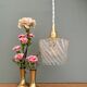 Vintage glass globe pendant light