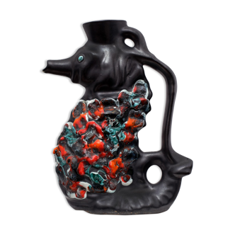 Hippocampal decanter - glazed ceramic