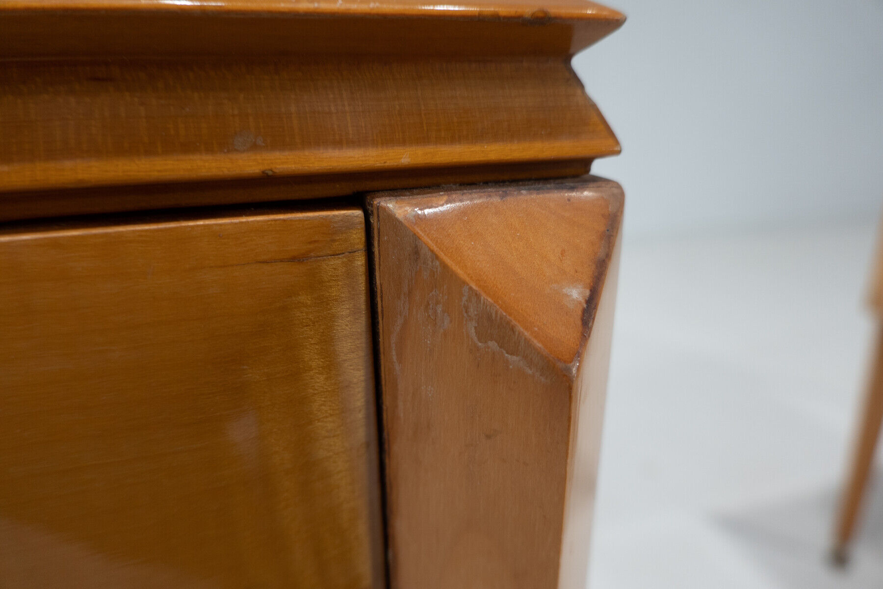 Mid-century modern pair of wooden nightstands, italy, 1960s