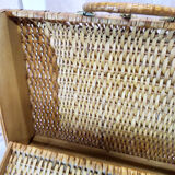 1960 wicker suitcase
