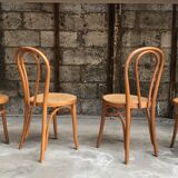 Series of 4 bistro chairs cyears beech light