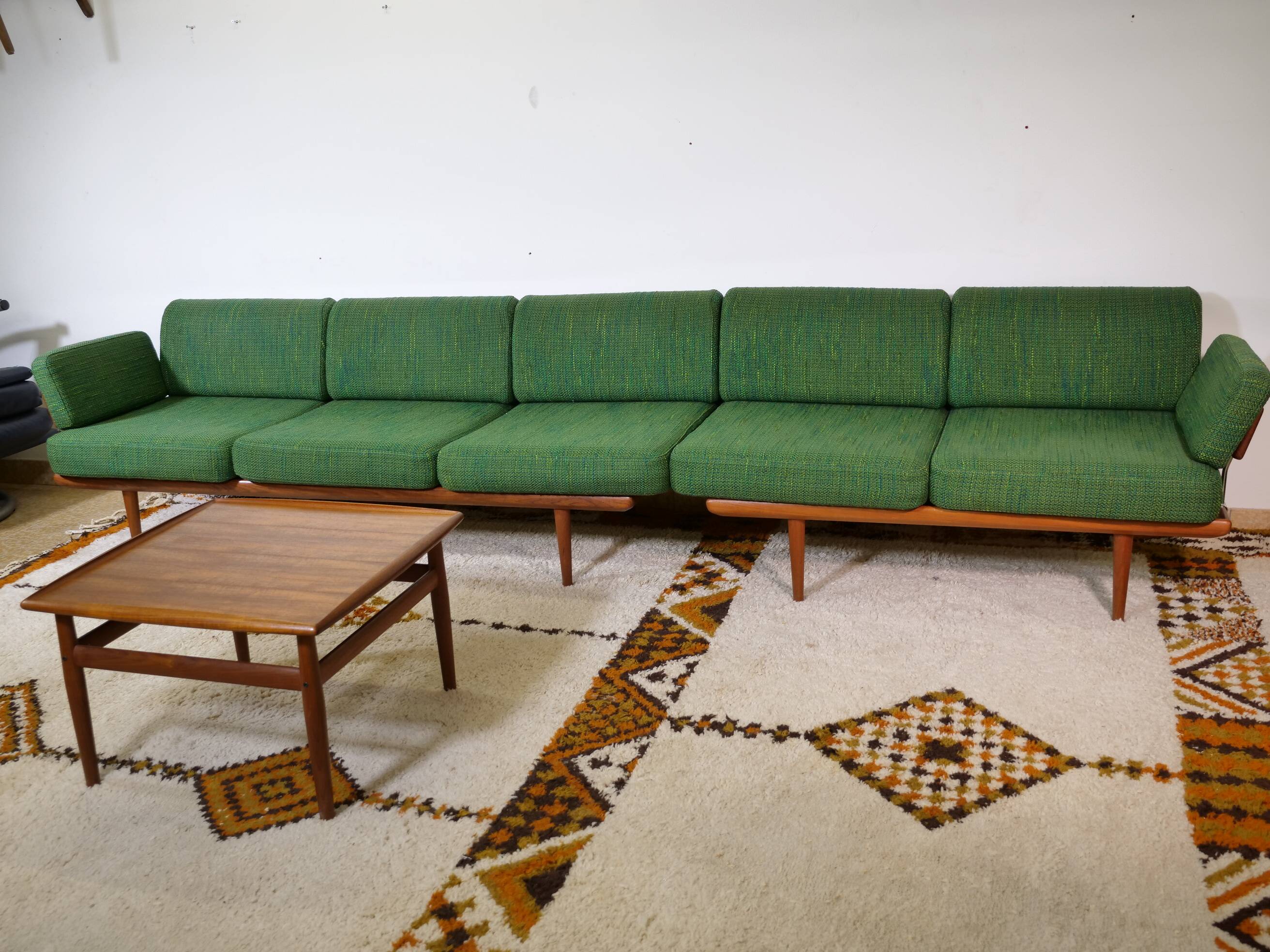 Sofa Set in Teak by Peter Hvidt & Orla Mølgaard Nielsen, Set of 3, 1960s