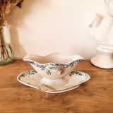 Late 18th century St Amand gravy boat in iron earth