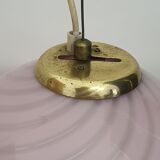 Pink Murano swirl pendant light