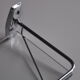 Vintage bathroom shelf chrome metal and glass