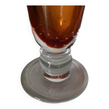 Tulip-shaped blown vase. 39cm