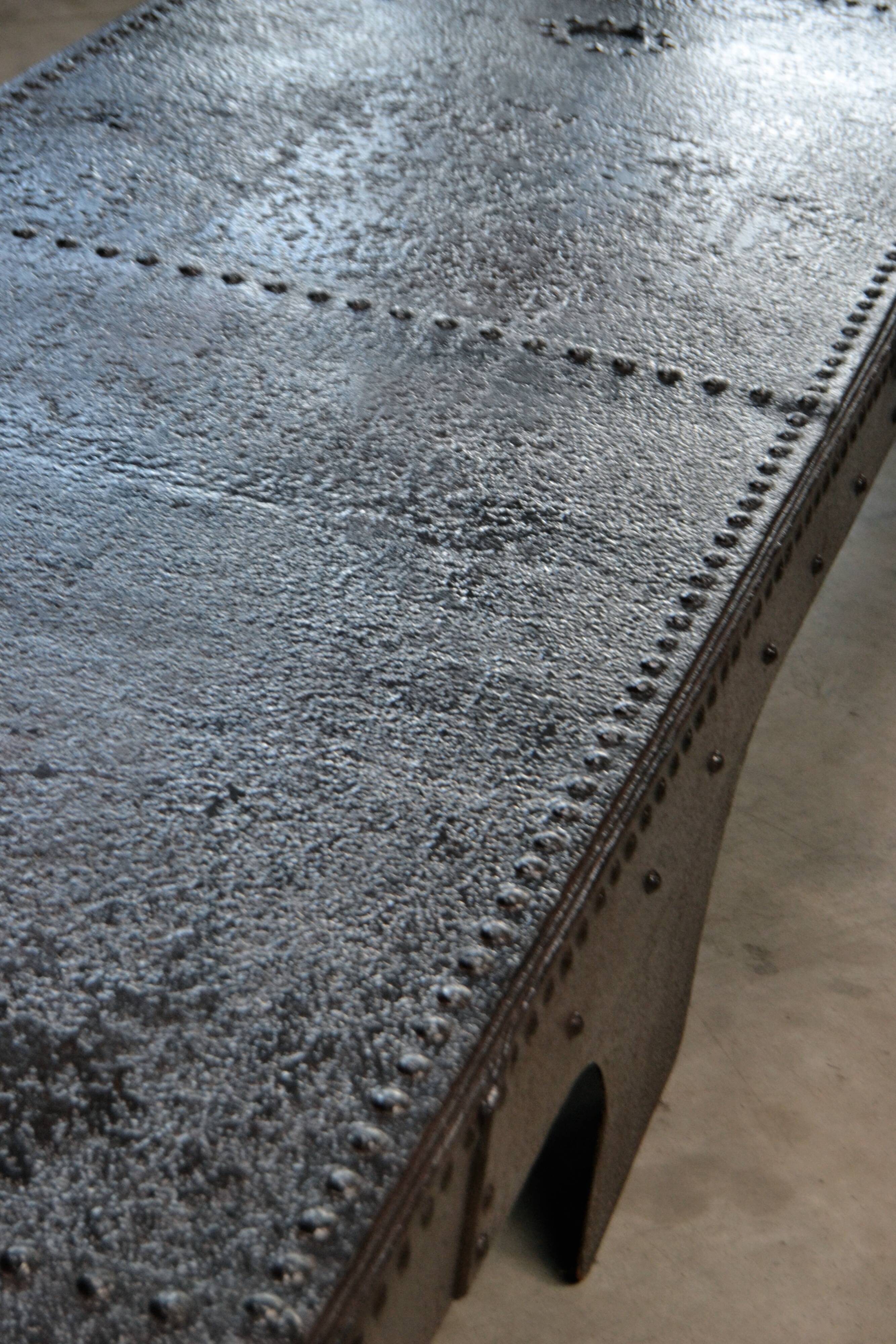 Industrial type coffee table