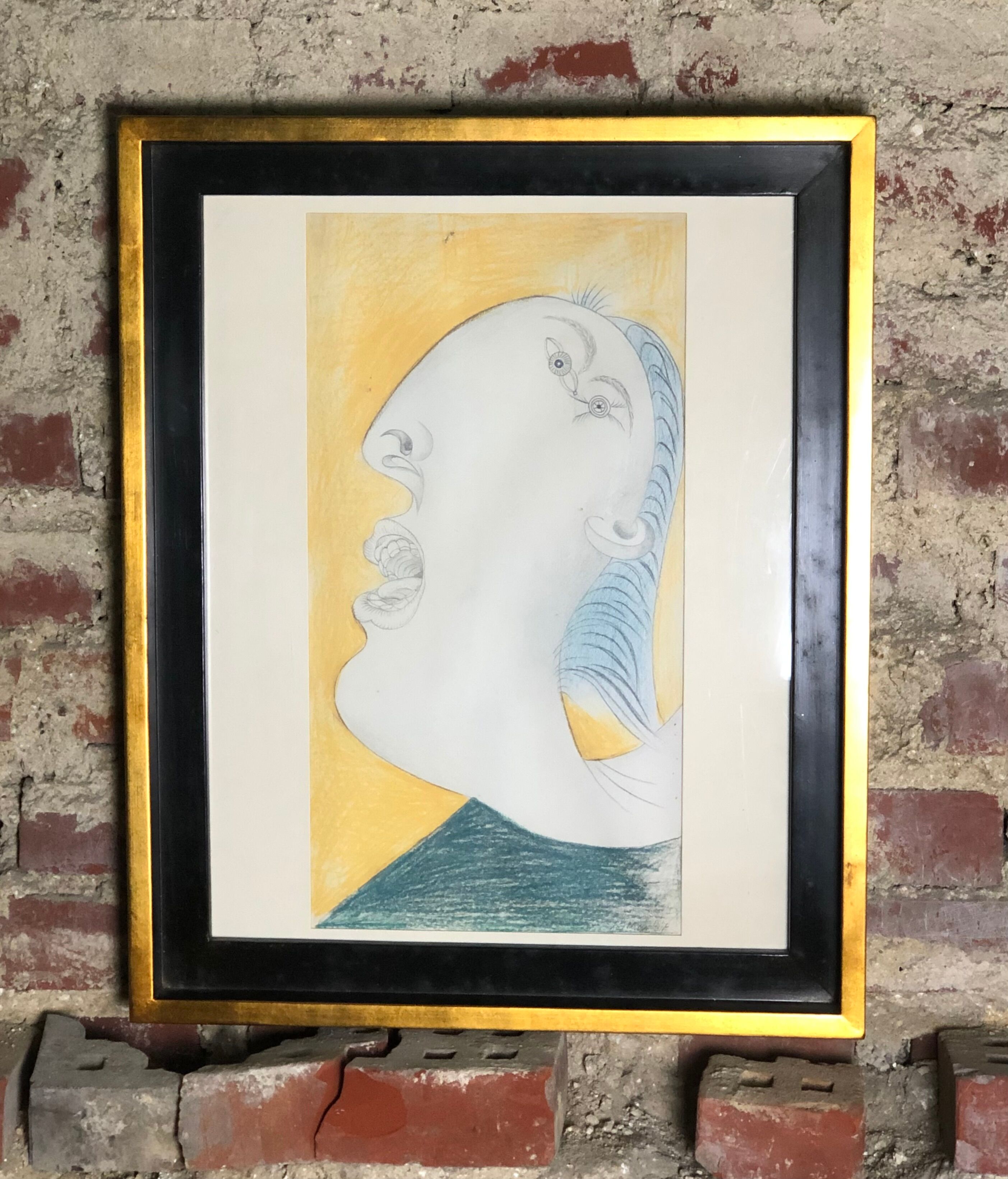 Picasso, reproduction "woman's head" preparatory drawing Guernica