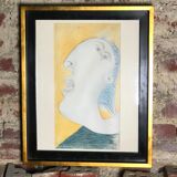 Picasso, reproduction "woman's head" preparatory drawing Guernica