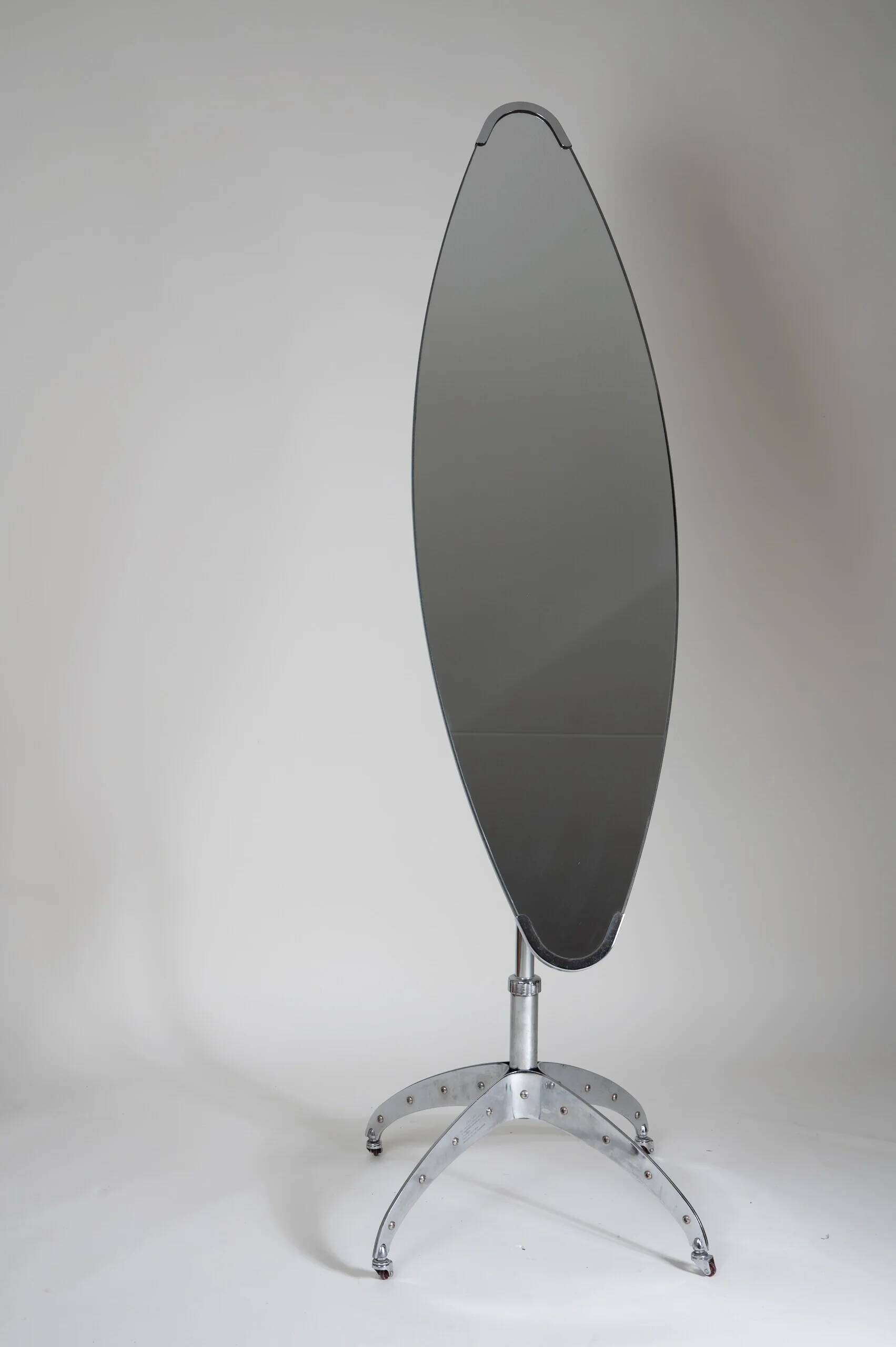 Miroir des années 80 par Yasuaki Sasamoto pour Li Qian, Japon en hammerite