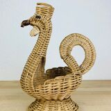 Wicker basket vintage bird of paradise