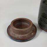 Covered pot in stoneware Jeanne and Norbert Pierlot Ratilly Puisaye