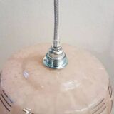 Silver pink Clichy glass pendant light