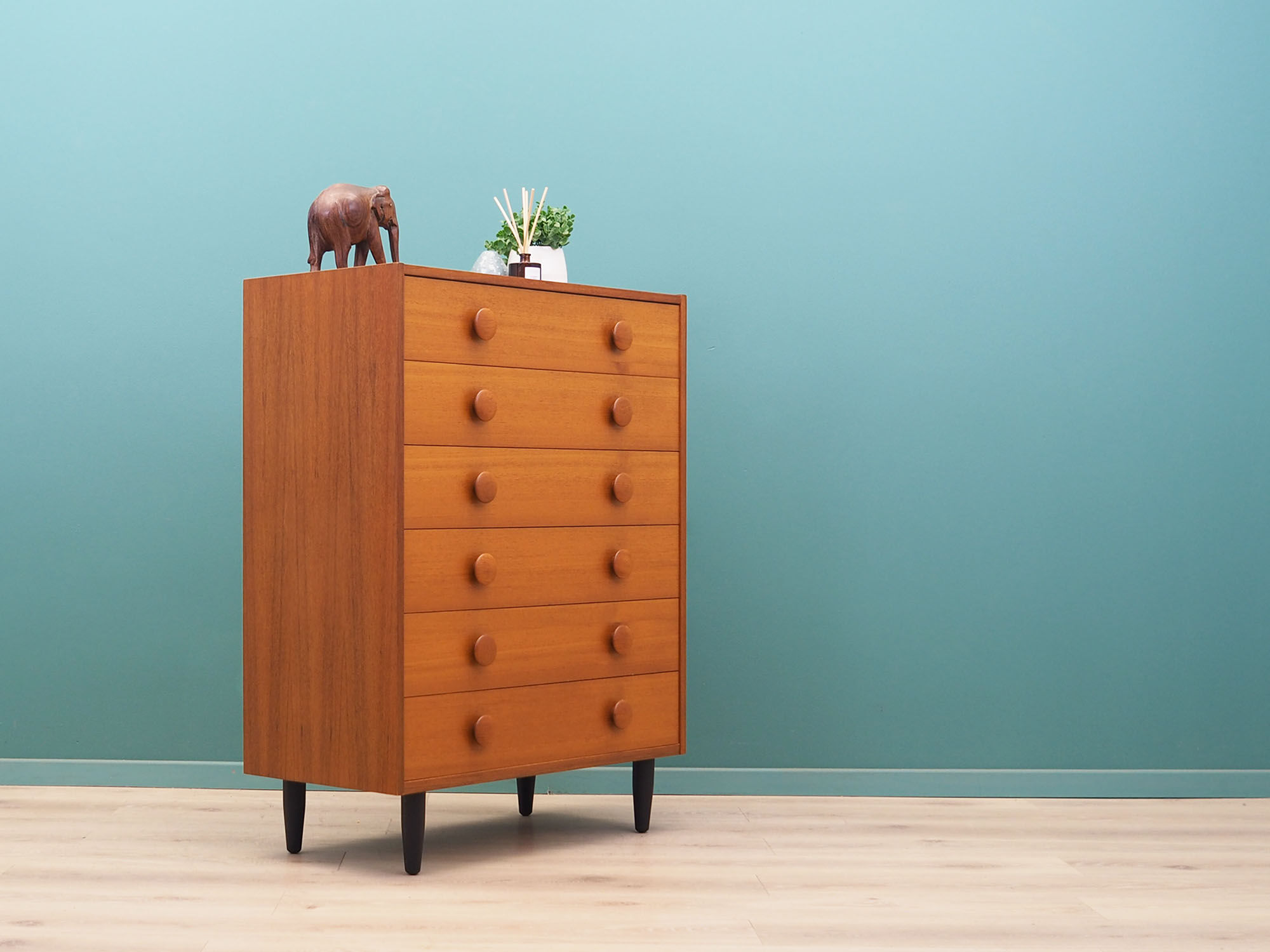 Teak chest of drawers, Danish design, 60s, made in Denmark