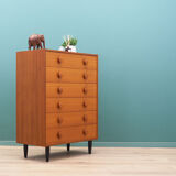Teak chest of drawers, Danish design, 60s, made in Denmark