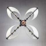 Modern vintage 12-light glass chandelier