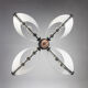 Modern vintage 12-light glass chandelier