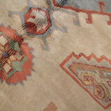 Handwoven antique turkish carpet, classic wool rug- 145x220cm