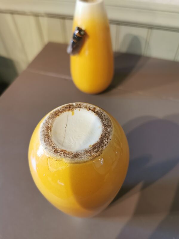 Paire de vases vintage massier vallauris