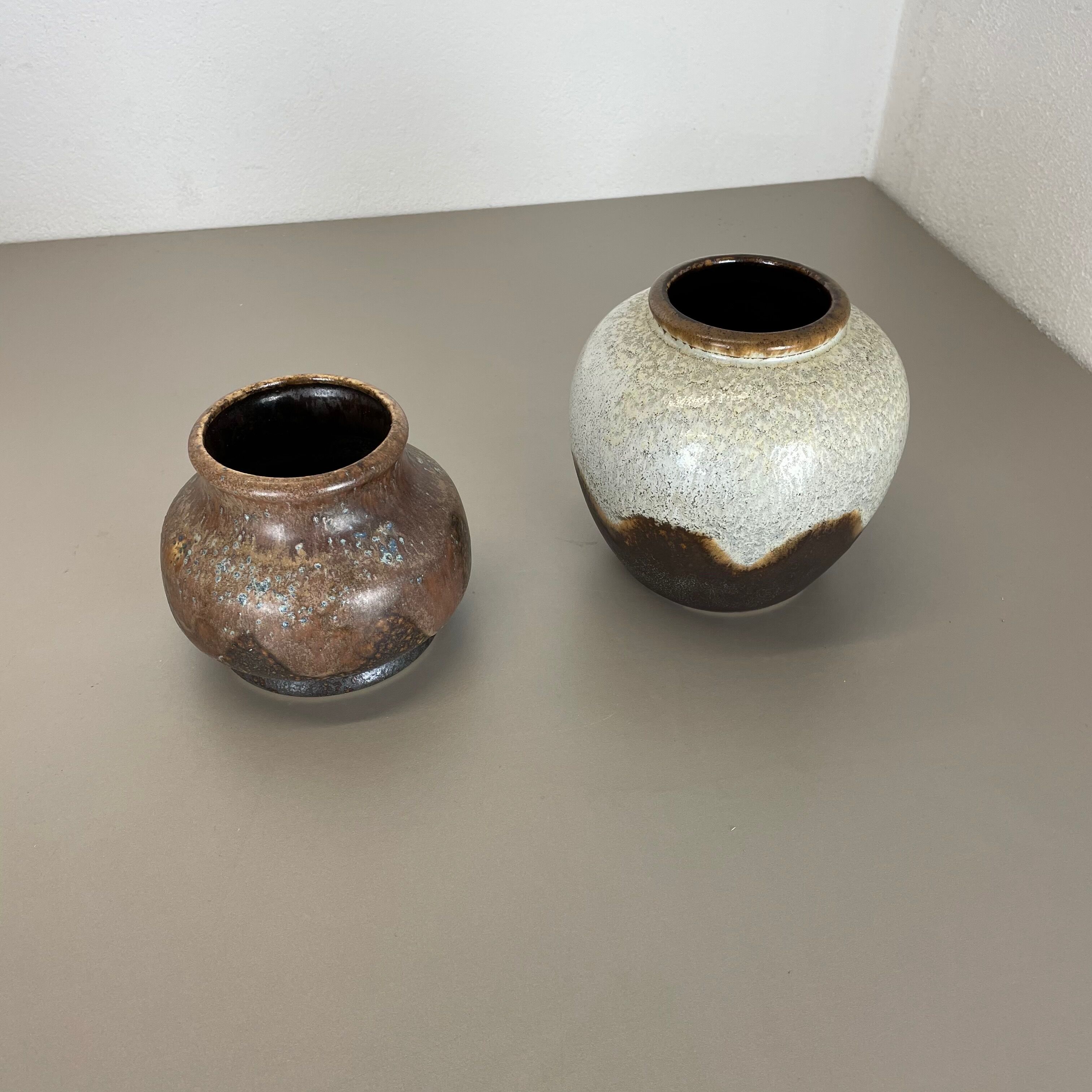 Set of 2 ceramic oottery "Lava" Vases by Dümler and Breiden, Germany, 1960s